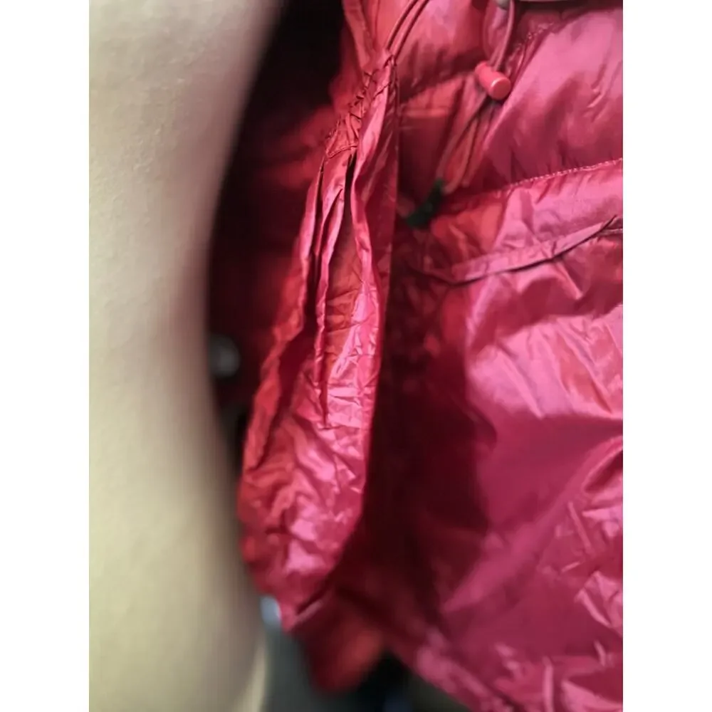 Aritzia TNA Botanie Packable Puffer Goose Down Hooded Jacket, Red, Size Small - Picture 7 of 8